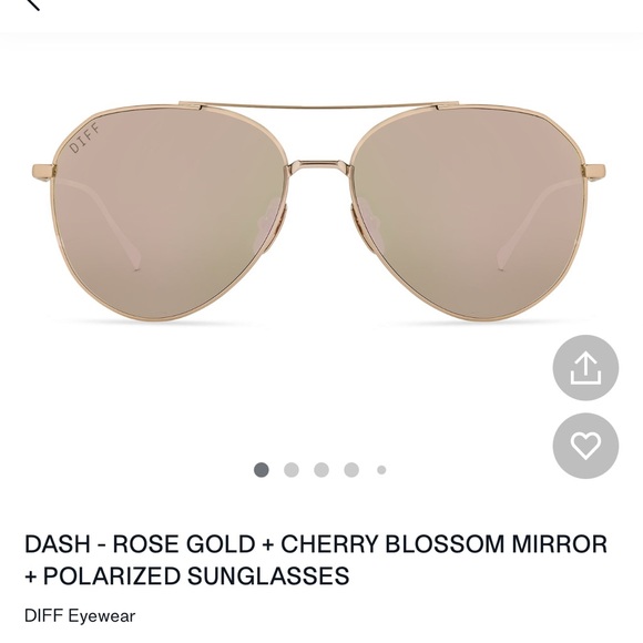 DIFF EYEWEAR DASH - ROSE GOLD + CHERRY BLOSSOM MIRROR
+ POLARIZED SUNGLASSES - Picture 2 of 5
